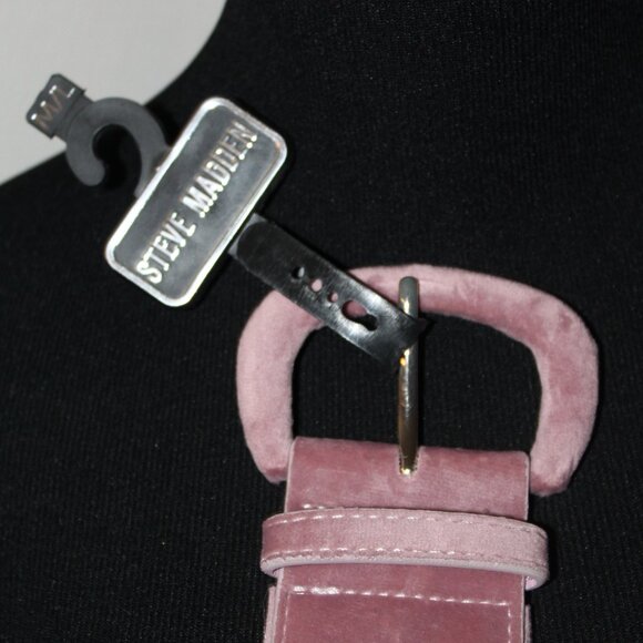 FALL SALE Steve Madden Belt Women's M/L Soft Suede Feel Blush Color NWT's - Picture 3 of 10